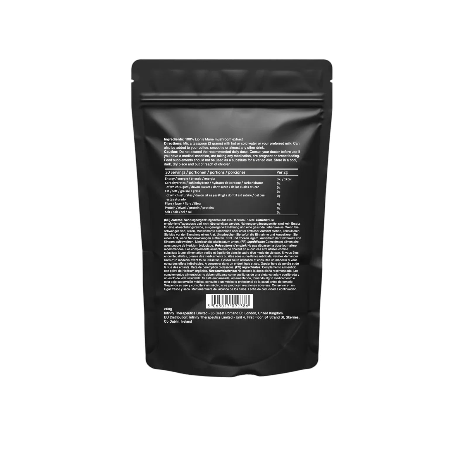 Lion's Mane Powder - 60 Grams - 30 Servings